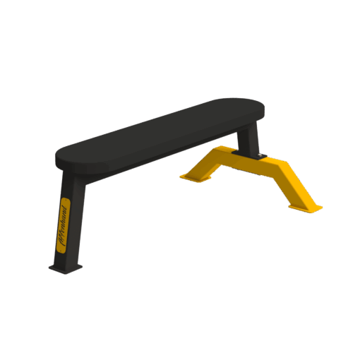 Banc plat à trois pieds Affenhand noir et jaune